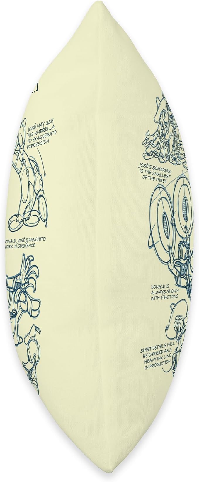 Disney Ink and Paint The Three Caballeros Model Sheet 1944 Throw Pillow