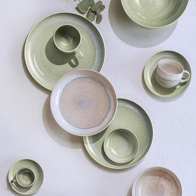 like. by Villeroy & Boch Perlemor Alga coffee cup saucer, 16 cm Ø, green