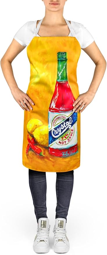 Caroline's Treasures Got Sauce Hot Sauce Apron Cooking Kitchen Server Baking Crafts Gardening for Adult Women Men, Unisex, Large, Multicolor