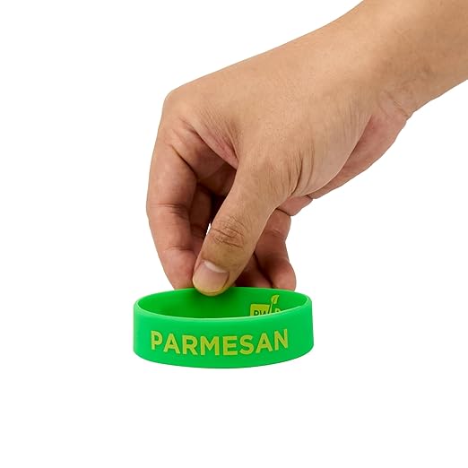 Restaurantware Silicone Squeeze Bottle Band 10 Count 2.75 Inch Dishwasher Safe Condiment Identification Band, Parmesan Green Non-Slip Label Band for Condiment Labeling at Restaurants, Food Trucks