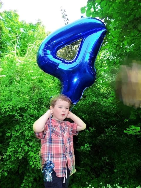 Number 14 Balloon, 40 Inch Number Balloons, Dark Blue Baloon Number for 14th Girl Boy Birthday Celebration Party Supplies
