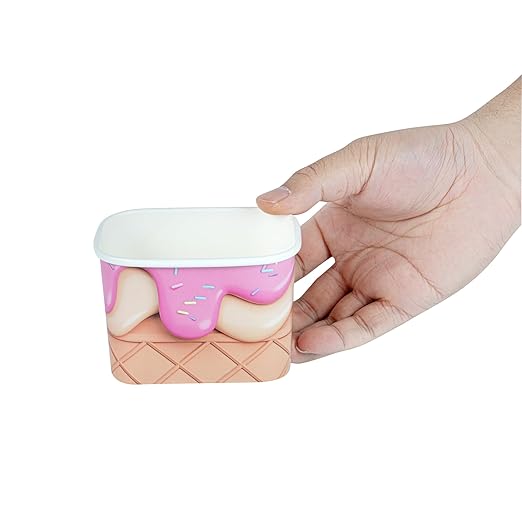 Coppetta 12 Ounce Dessert Cups, 50 Greaseproof Ice Cream Cups - Lids Sold Separately, For Hot And Cold Foods, Vanilla Strawberry Swirl Paper Yogurt Bowls, Disposable, Sturdy - Restaurantware