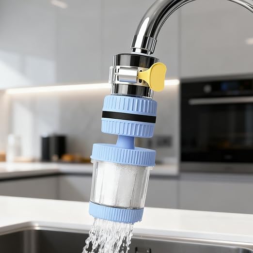 Faucet Filter, Filtration Softener, Bathroom Purifier with Firm Build, Kitchen Fixture with Solid Design, 3.23x1.77x1.77 inches Reliable Gear, Longtail Accessory for Office Sink Shower Home Apartment