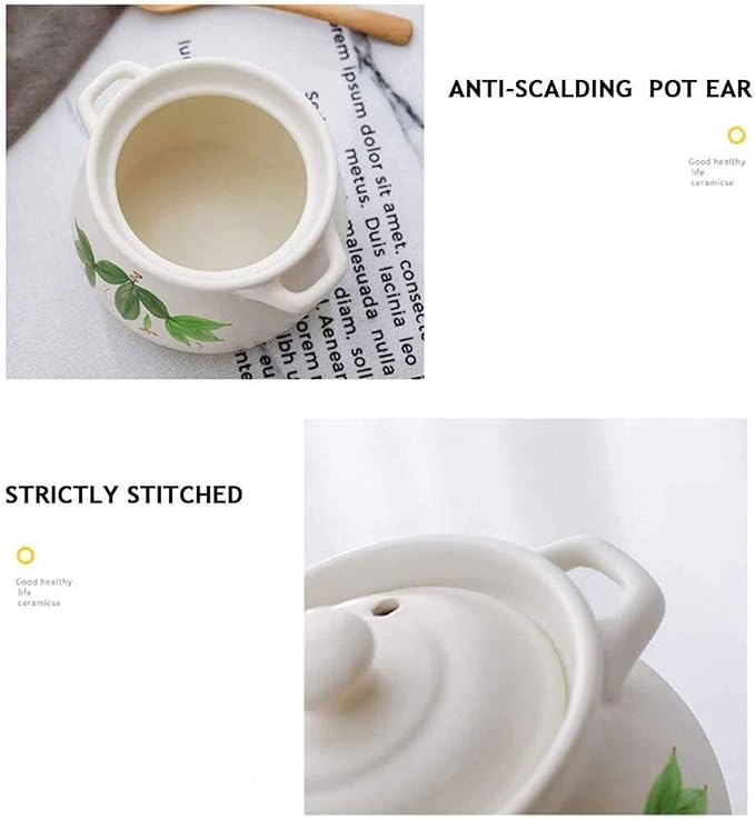 Casserole Cookware Casserole Dish With Lid Clay Pots For Cooking Cooking Pot Fire Fire High Temperature Gas Small Cup Pot Cooker Pot Anti-scalding Full Glaze Cover Home Kitchen