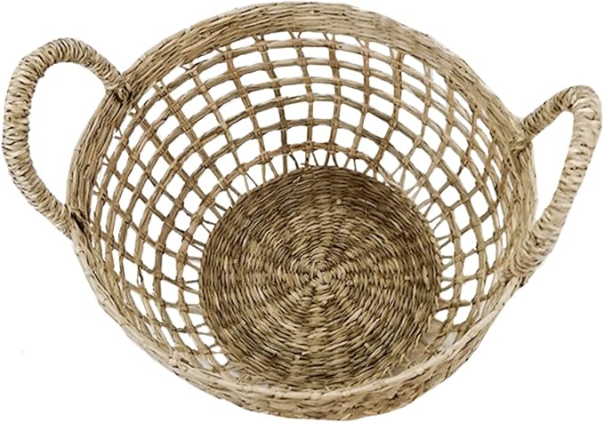 Holibanna Storage Baskets Decorative Straw Basket Multi-functional Storage Boxes for Organizing Flowers Toiletries