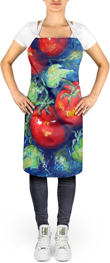 Caroline's Treasures Creole Tomatoes Apron Cooking Kitchen Server Baking Crafts Gardening for Adult Women Men, Unisex, Large, Multicolor
