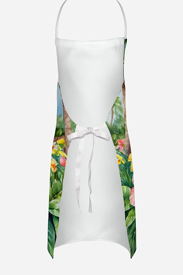 Caroline's Treasures Cockapoo Luau Apron Cooking Kitchen Server Baking Crafts Gardening for Adult Women Men, Unisex, Large, Multicolor