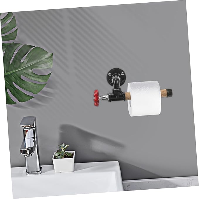 Operitacx 3pcs Wall-Mounted Paper Towel Holder Rustic Iron Construction Multi-Functional Towel Dispenser for Kitchen and Bathroom Storage