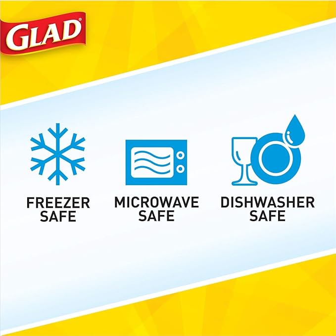 Glad Food Storage Containers - Soup and Salad Container - 24 Ounce - 5 Containers