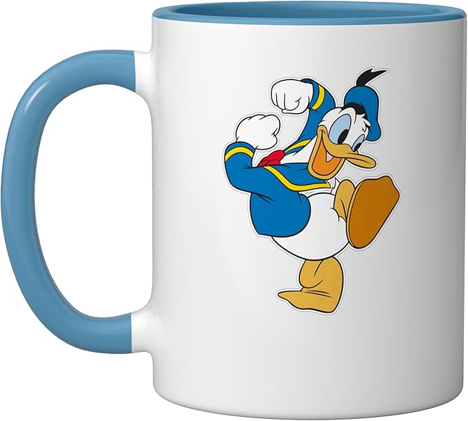 Disney Donald Duck Ready To Go Ceramic Mug, Blue/White