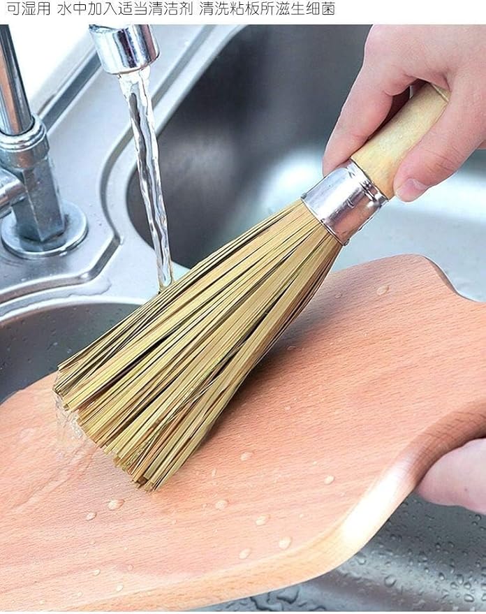2 Pack Cleaning Whisk Traditional Natural Bamboo Wok Brushes Dishwashing Kitchen Tools Traditional Natural Bamboo Cleaning Brushes