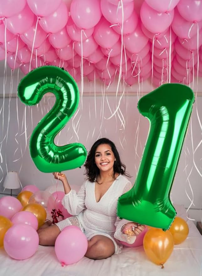 11 Balloon 40 Inch Dark Green Balloon for Birthday Decorations Boys Girls Baby Shower, Big Baloon for 11 Wedding Anniversaries Party