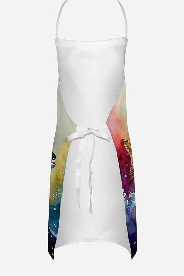 Caroline's Treasures Rainbow Trout Apron Cooking Kitchen Server Baking Crafts Gardening for Adult Women Men, Unisex, Large, Multicolor