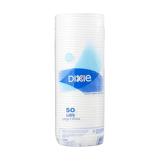 Georgia-Pacific Dixie 10-20 oz. Dome Hot Coffee Cup Lid by GP PRO (Georgia-Pacific), White, 9542500DX, (Pack of 10, 500 Count Total)