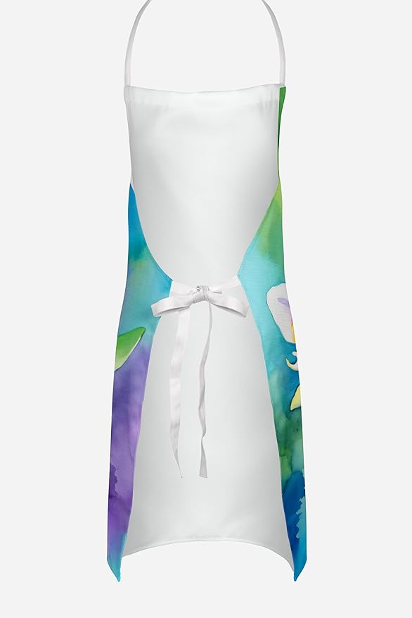 Caroline's Treasures Orchids in Watercolor Apron Cooking Kitchen Server Baking Crafts Gardening for Adult Women Men, Unisex, Large, Multicolor