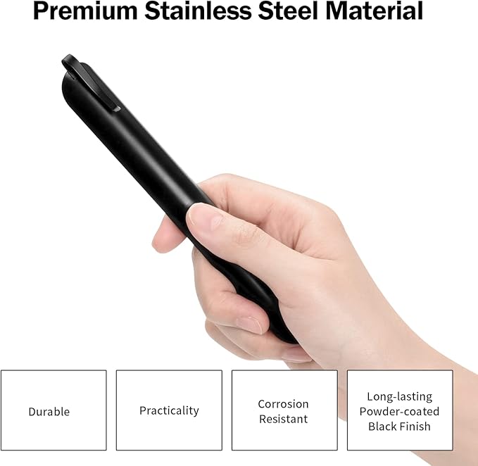 Crumbers, Table Cleaner Tool, Stainless Steel Crumbers for Servers, Bread Crumber, Crumb Sweeper, Restaurant Table Scraper for Crumbs on Table for Servers, Waiters and Waitresses (3 PACK, Black)