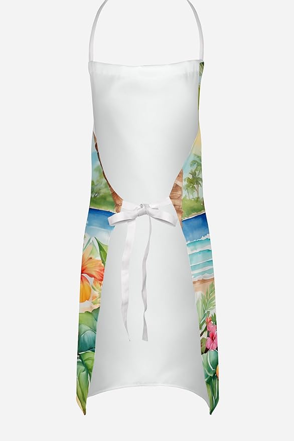 Caroline's Treasures Cocker Spaniel Luau Apron Cooking Kitchen Server Baking Crafts Gardening for Adult Women Men, Unisex, Large, Multicolor
