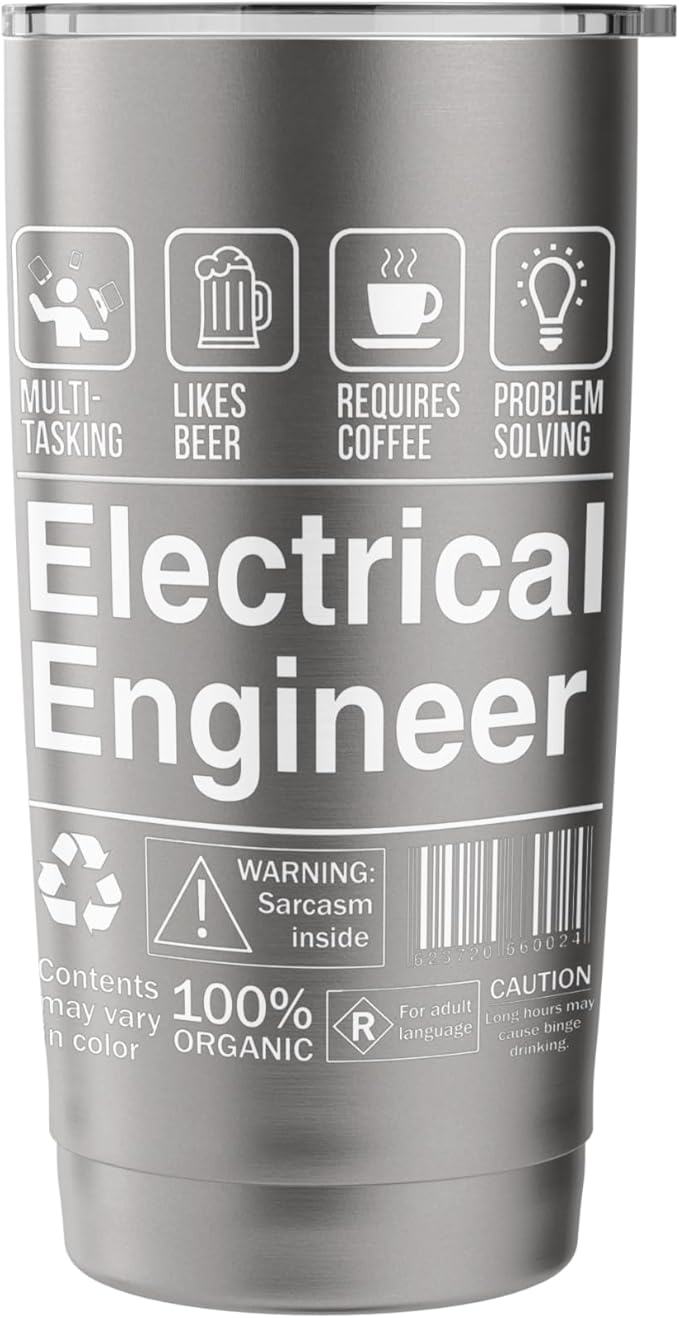 Electrical Engineer Funny Description Label Stainless Steel Insulated Tumbler