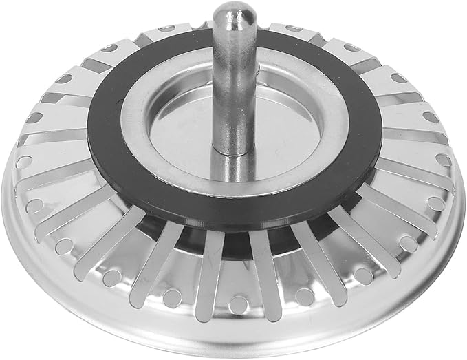 ZJchao Drain Strainer, Kitchen Drain Strainer, Rubber Stainless Steel, Thickening Basket for Standard Drains