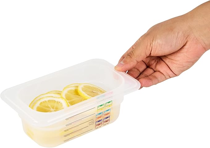 Restaurantware Food Storage Container 10 Pack of 6.8 x 4.2 x 2.5 Inches Plastic Stackable Storage Box White Reusable Label Container Dishwasher Safe For Restaurants And Kitchens