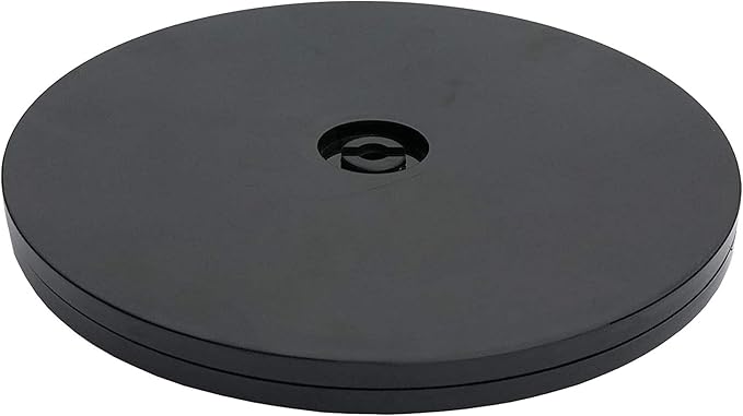 FixtureDisplays® 4" Black Plastic Spinner Lazy Susan Turntable Organizer for Spice Rack Table Cake Kitchen Pantry Decorating 16974-NPF