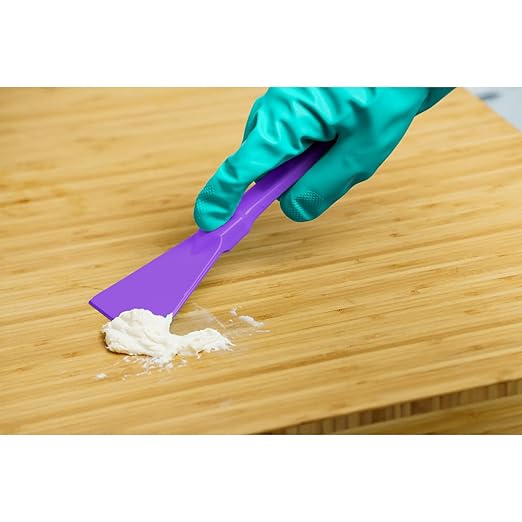 SPARTA Polypropylene Scraper Tool Food Safe Scraper for Removing Caked-On Residue in Commercial Kitchens, Plastic, 7.82 x 3 Inches, Purple, (Pack of 12)