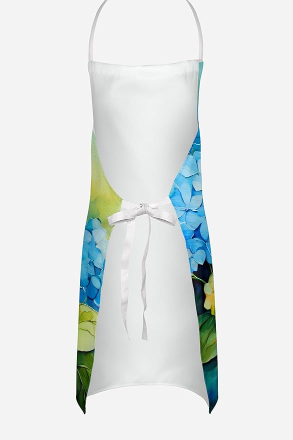 Caroline's Treasures Hydrangeas in Watercolor Apron Cooking Kitchen Server Baking Crafts Gardening for Adult Women Men, Unisex, Large, Multicolor