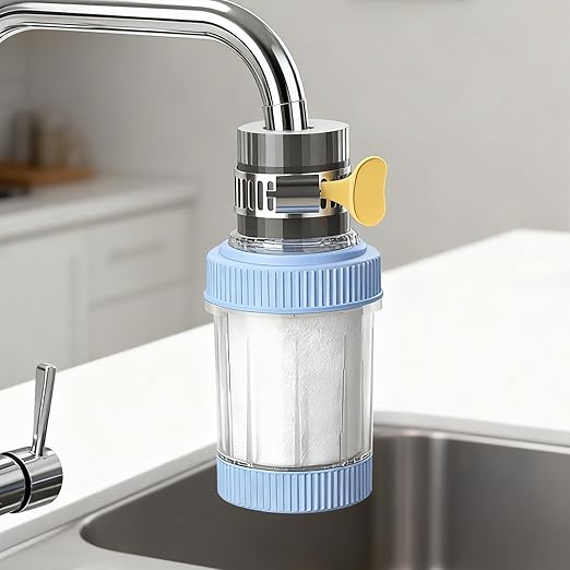 Faucet Filter, Filtration Softener, Bathroom Purifier with Firm Build, Kitchen Fixture with Solid Design, 3.23x1.77x1.77 inches Reliable Gear, Longtail Accessory for Office Sink Shower Home Apartment