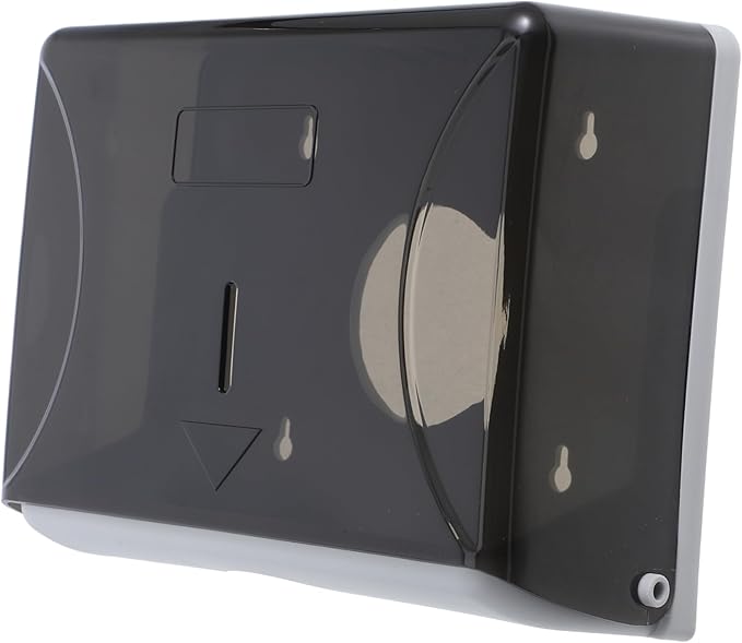 Cabilock Wall Mounted Paper Towel Dispenser Hand Towel Holder for Commercial Use Hotels Bathrooms and Kitchens Stylish Black Design Generous Capacity for Multiple
