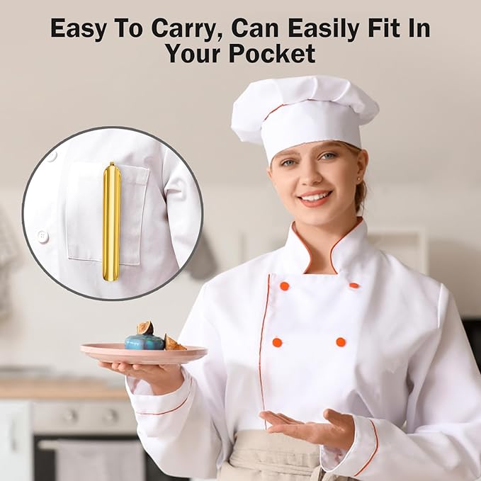 Crumbers for Servers, Restaurant Crumb Sweepers, Crumb Cleaner Curved, Table Debris Crumb Scraper Serveware, Stainless Steel Table Crumber Tool for Waiters, Waitresses and Servers (10 PACK, Gold)
