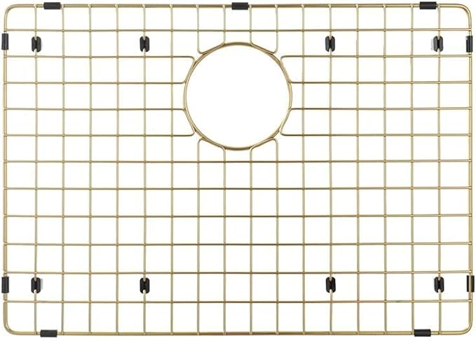 Starstar Sinks Protector Matte Gold 304 Stainless Steel Kitchen Sink Bottom Grid, Rack (30 L x 17 W)