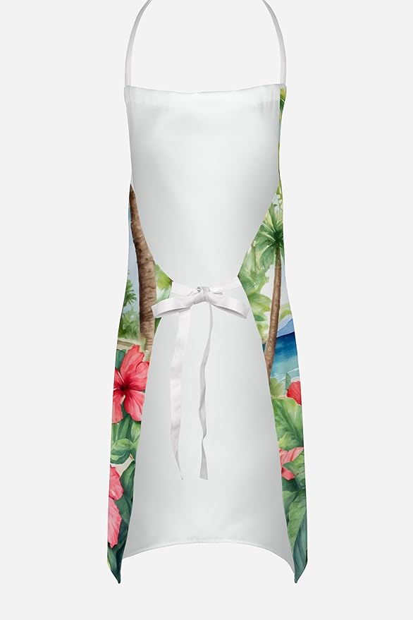 Caroline's Treasures Weimaraner Luau Apron Cooking Kitchen Server Baking Crafts Gardening for Adult Women Men, Unisex, Large, Multicolor