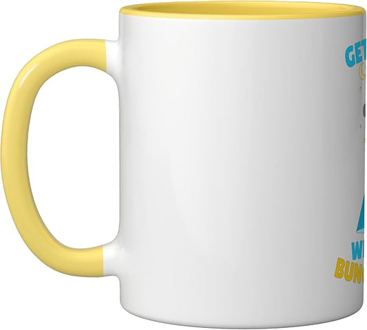 Get in, Loser We're Doing Bunghole Stuff Funny Alien Ceramic Mug, Yellow/White