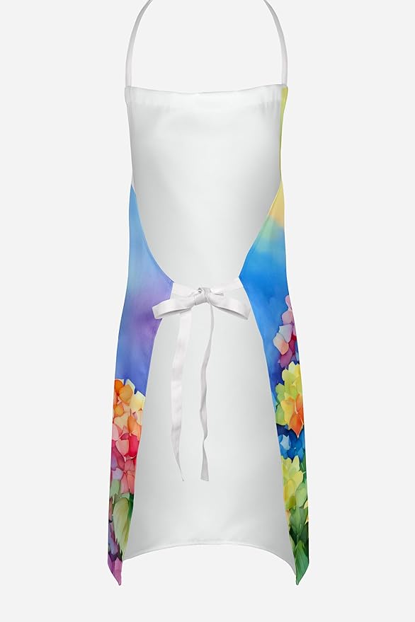 Caroline's Treasures Hydrangeas in Watercolor Apron Cooking Kitchen Server Baking Crafts Gardening for Adult Women Men, Unisex, Large, Multicolor
