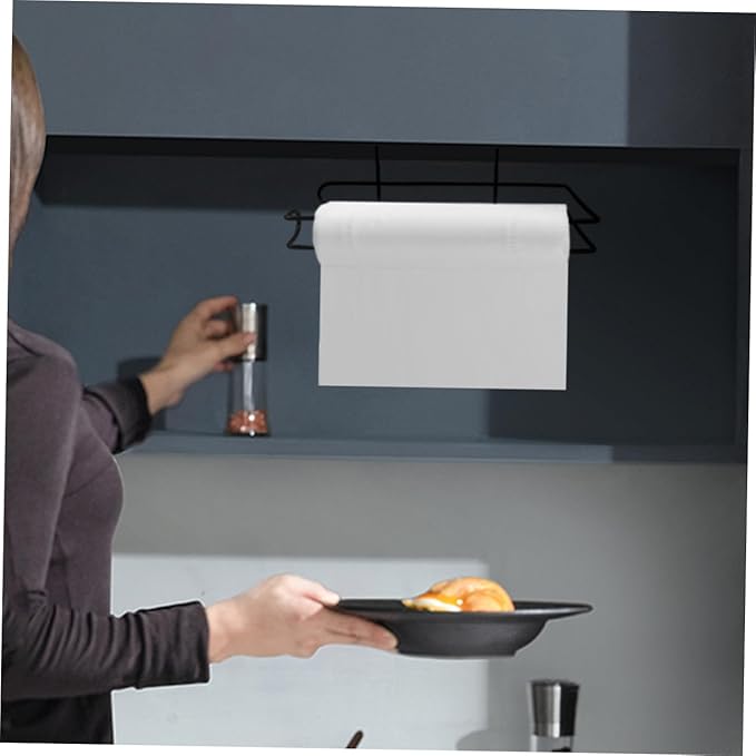 Mobestech Hanging Paper Towel Holder Over Door Industrial Kitchen Towel Rack for Laundry Rooms