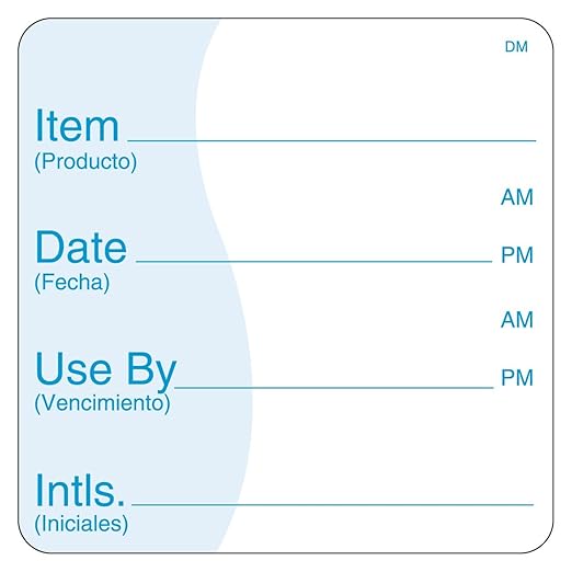 DayMark Safety Systems DissolveMark IT113830 Item/Date/Use by Label, 3" x 3", White, Roll of 200