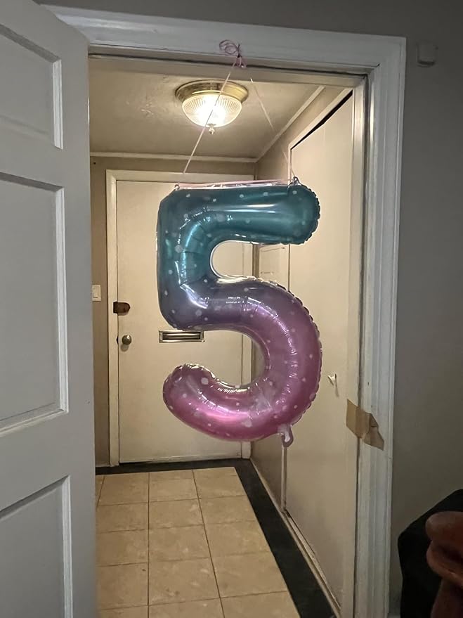 Birthday Balloons Numbers, Balloons 2 Number for Babies Puppies, Balloon Number for 2, 12, 22, 2025 Graduation Party Wedding Baby Shower New Year Girls Boys, Blue and Pink