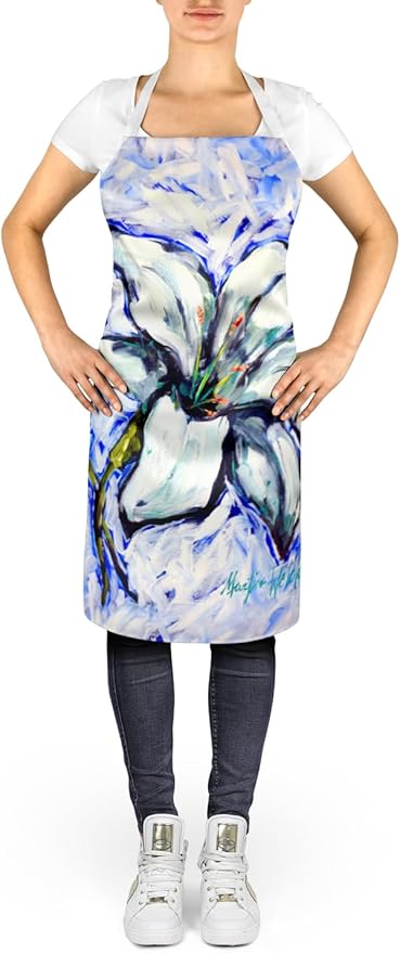 Caroline's Treasures Lily Apron Cooking Kitchen Server Baking Crafts Gardening for Adult Women Men, Unisex, Large, Multicolor