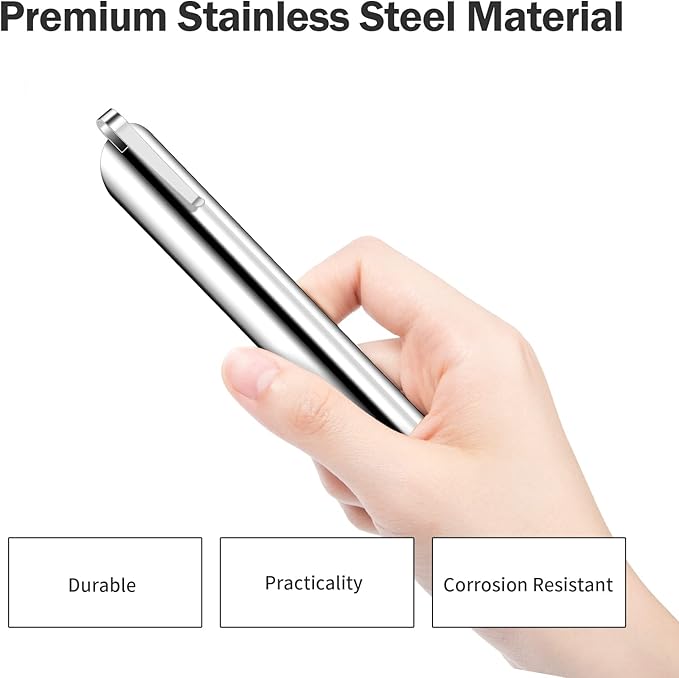 Crumb Sweeper, Restaurant Crumbers for Servers, Crumb Sweeper for Tablecloth with Storage Clip Holder, Stainless Steel Crumb Scraper, Table Crumber Tool for Waiters, Waitresses and Servers (5 PACK)