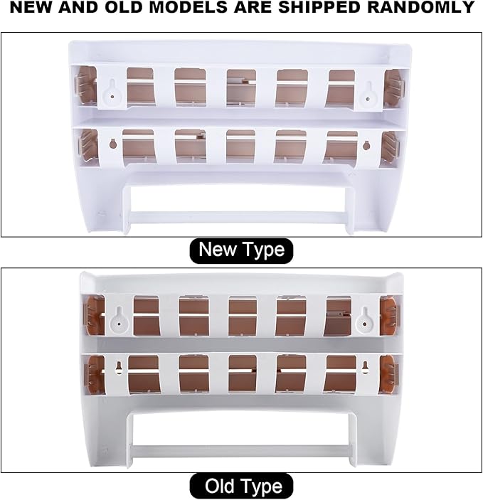 Wall - Mounted Kitchen Cling Film and Foil Storage Rack with Built - In Cutter, Paper Towel Holder, Aluminum Foil Dispenser for Home Cooking Organization (Khaki)