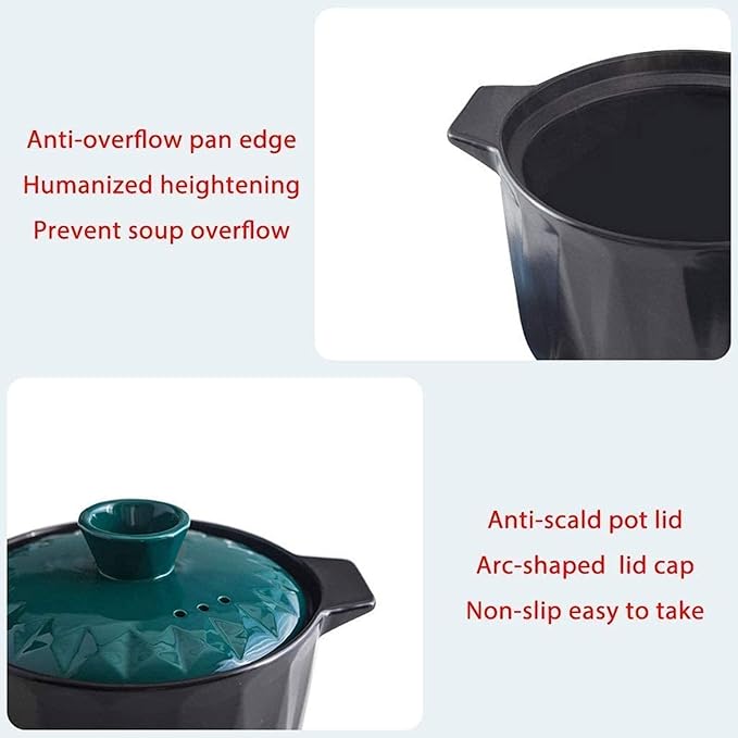 Casserole Cookware Ceramic Saucepan with Lid High-class Steam Soup Bowl Steaming Cup Suitable for Home Kitchen Egg Cream Herbs Bird's Nest Tonic (Size : A)