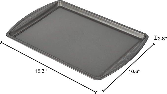 GoodCook Everyday Baking Sheet with Carbon Steel Construction & Scratch-Resistant Metal-Utensil Safe Nonstick , 9 x 13-Inch