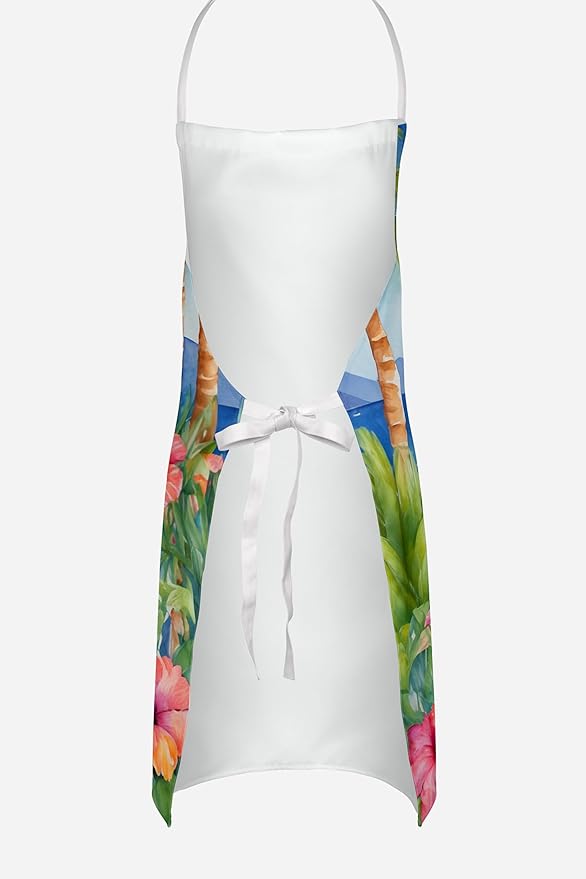 Caroline's Treasures Great Dane Luau Apron Cooking Kitchen Server Baking Crafts Gardening for Adult Women Men, Unisex, Large, Multicolor