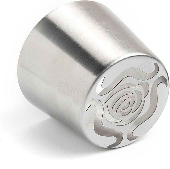 Extra Large Russian Piping Tip Set - 6 Stainless Steel Marshmallow Buttercream Framing Nozzles for 3D Roses Tulip Cake Decorations and Marshmallow Bouquets(6A)