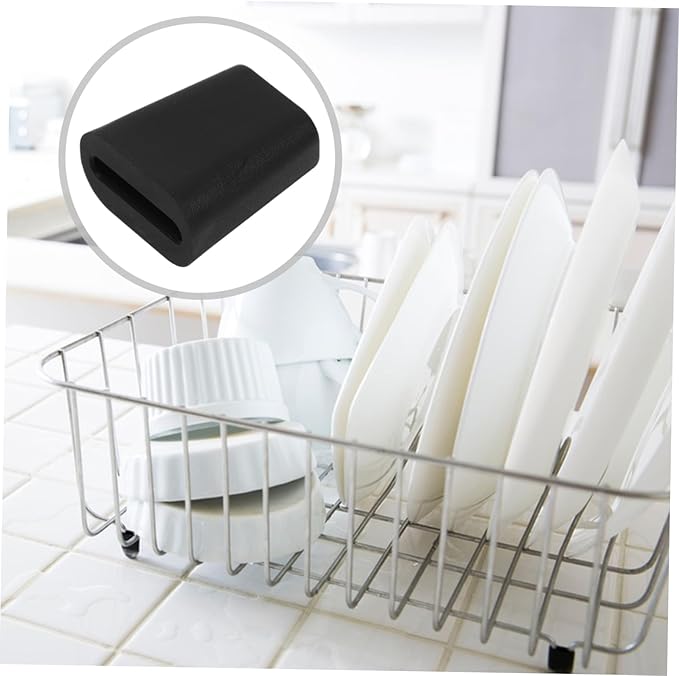 HOMSFOU 10pcs Kitchen Sink Drain Rack Feet Non- Protector Replacement Feet for Dish Drying Racks Prevent Scratches and Marring Sink