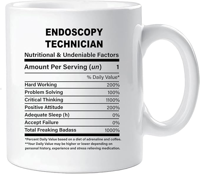 Funny Gift for Endoscopy Technician, Endoscopy Technician Nutrition Mug, Best Endoscopy Technician Gift Ideas, Graduation, Funny Endoscopy Technician Birthday Mug
