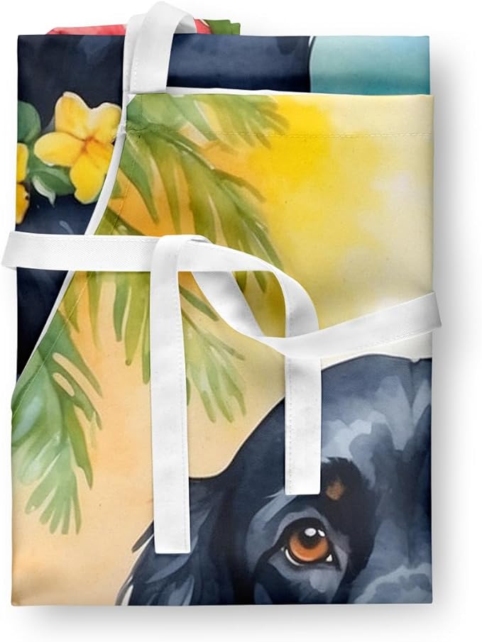 Caroline's Treasures Cocker Spaniel Luau Apron Cooking Kitchen Server Baking Crafts Gardening for Adult Women Men, Unisex, Large, Multicolor