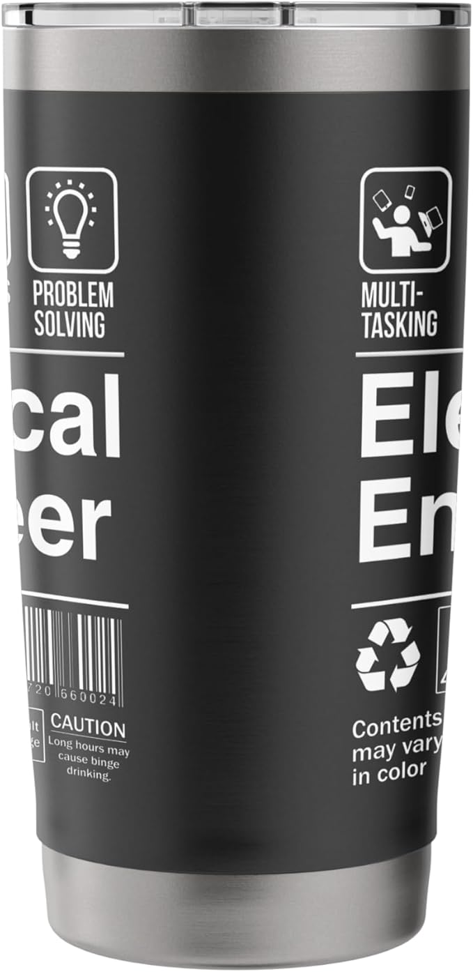 Electrical Engineer Funny Description Label Stainless Steel Insulated Tumbler