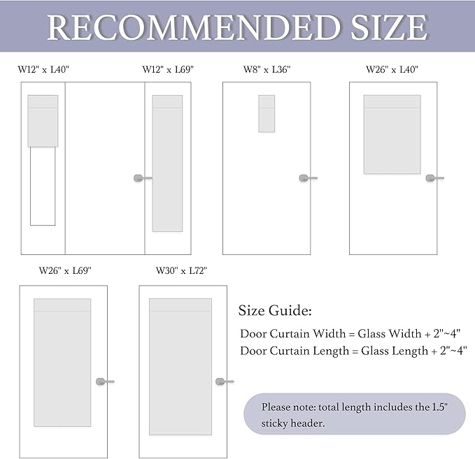 RYB HOME 100% Blackout Tricia Door Curtains, Linen Textured Blend Thermal Insulating Privacy French Door Window Tie Up Shades Sidelight Curtains for Kitchen, W 30 x L 69 inches, Linen, 1 Panel