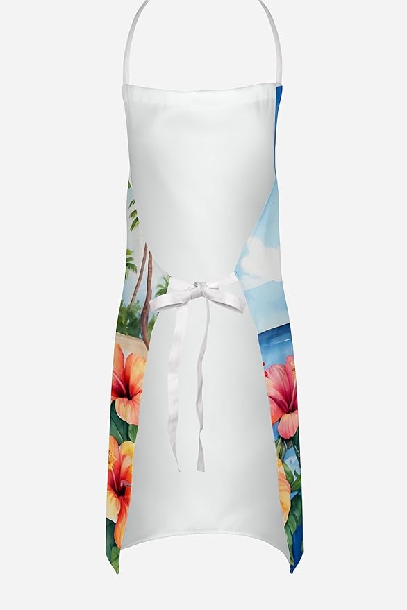 Caroline's Treasures Whippet Luau Apron Cooking Kitchen Server Baking Crafts Gardening for Adult Women Men, Unisex, Large, Multicolor